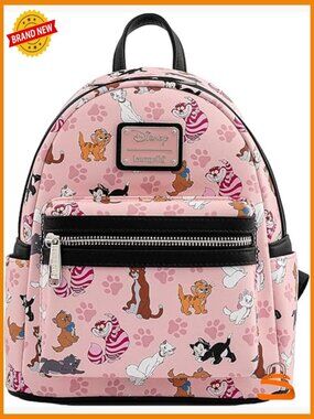 Disney Cats All Over Print Mini Backpack Faux Leather Handbag